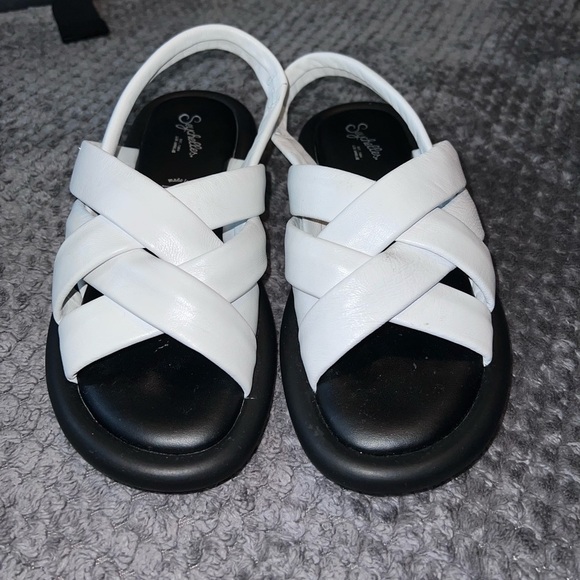 SEYCHELLES Women's Punchline White Leather Strappy Slingback Sandal US 6.6 - Picture 3 of 13